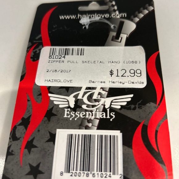 NWT Hair Glove Zipper Pull Jacket Jewelry from Harley-Davidson - Picture 2 of 2